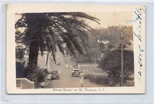 U.S. Virgin Islands - ST. THOMAS - Street Scene - REAL PHOTO Year 1935 - Picture 1 of 2