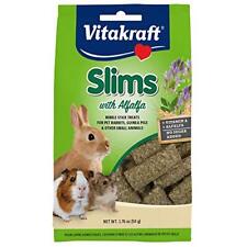 Vitakraft Slims with Alfalfa Rabbit Guinea Pig & Small Animal Nibble Stick Tr...