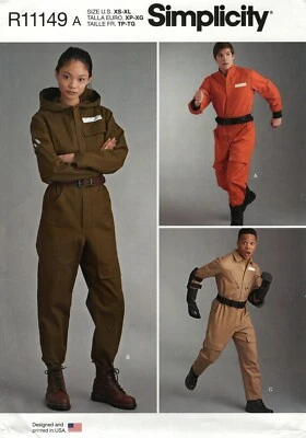 Simplicity R11149 Astronaut, Aviator Flight Suit, Mechanic Sz XS-XL PATTERN 8722 - Image 1 of 4