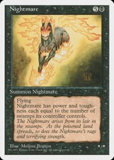 Nightmare 4th Edition PLD Black Rare MAGIC THE GATHERING MTG CARD ABUGames