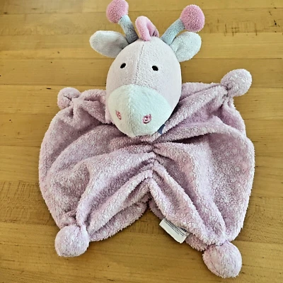 Manta de seguridad de felpa con lunares blancos rosa jirafa Garanimals nudos de 11" Foto 1 de 4