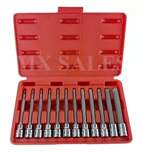 12PCS 3/8" Drive Extra Long Torx Bit Socket Set CR-V S2 Steel NEW - Picture 1 of 1