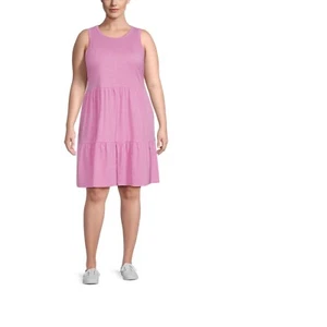 Terra & Sky Women's Plus Size Tiered Tank Dress, Size:4X(28-30) - Picture 1 of 5