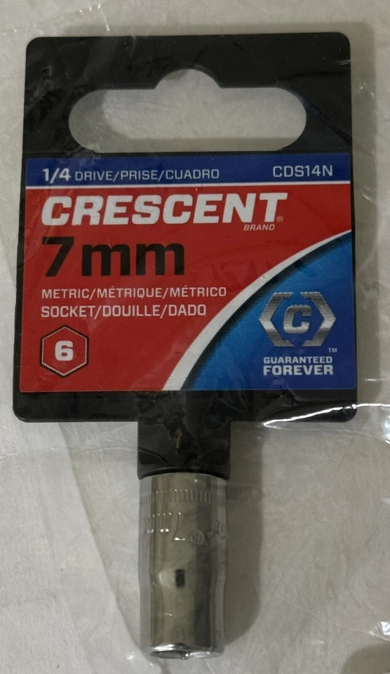 Crescent 1/4" Drive 6 Point Standard Metric Socket 7mm - CDS14N - Image 1 of 2