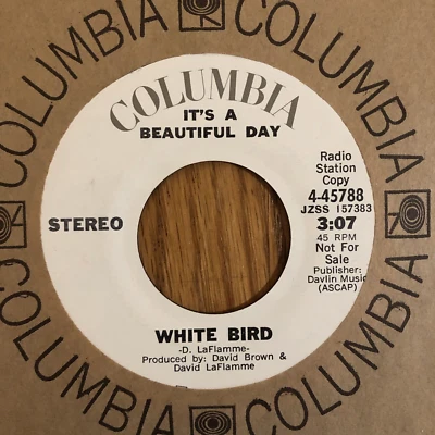 IT'S A BEAUTIFUL DAY - WHITE BIRD, COLUMBIA 4-45788, PROMO 45 RPM, 1969 - Image 1 of 4