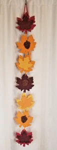 Otoño Acción de Gracias Colgante Decoración Hojas Brillo Bellota Madera 28" Largo - Imagen 1 de 2