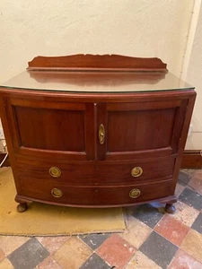 Antique Mahogany Drinks Cabinet / Hall unit with glass top Rare £350 Cash - Picture 1 of 10