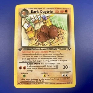 Tarjeta Pokémon Dark Dugtrio 23/82 1ª Edición Team Rocket No Holo - Casi Nueva/Como Nueva - Imagen 1 de 6
