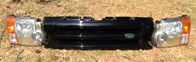 OEM 2005 LAND ROVER LR3 FRONT UPPER BLACK GRILL HALOGEN HEADLIGHT SET RIGHT/LEFT - Изображение 1 из 4