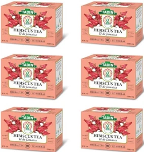 6er Pack Tadin Hibiskus koffeinfreier Kräutertee, je 24 Teebeutel - Bild 1 von 11