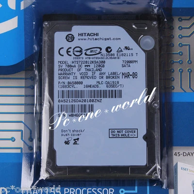 100% OK HTS722012K9A300 HITACHI 120 GB 2.5" 7200 RPM 16 MB SATA Hard Disk HDD - Image 1 of 2