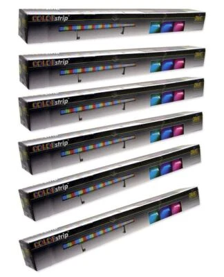 (6) Chauvet COLORSTRIP Color Strip DJ DMX LED Wash Light Blackout/Static/Dimmer - Image 1 of 4