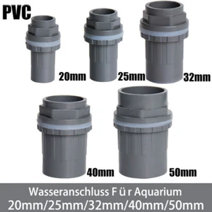 Montaje adhesivo de PVC para tubería de agua de acuario 20 mm 25 mm ~ 50 mm accesorios de tubería gris - Imagen 1 de 12