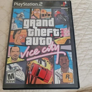 GTA Vice City - Sony PS2 - PlayStation 2 - CIB w/ Map - Grand Theft Auto - Game - Picture 1 of 5