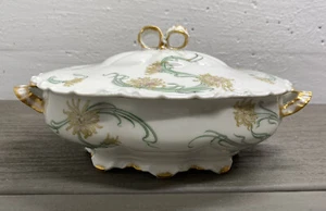 Vintage Haviland Limoges France ovale Gemüseschale mit Deckel Schleiger 492g Fuji Mum - Bild 1 von 10