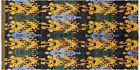 6' 2" X 11' 10" Hand Knotted Ikat Wool Rug - P5159