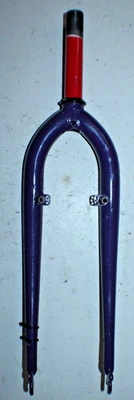 Rigid Chromoly MTB Fork 26" 1" Threaded 135mm Purple V-Brake Hybrid USA Shipper! - Image 1 of 4