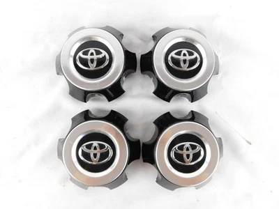 2003-2009 Toyota 4Runner Sequoia Wheel Center Cap Set BLACK Genuine OEM - Image 1 of 4