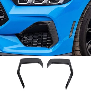 2x Cubierta del panel lateral de la rejilla del parachoques delantero ABS de fibra de carbono para Ford Mustang 2024-25 - Imagen 1 de 11