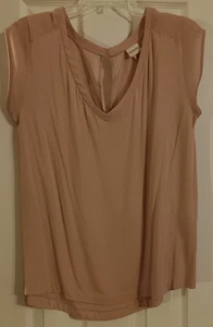 Top rosa sin mangas con cuello en V Merona para mujer talla L - Imagen 1 de 4