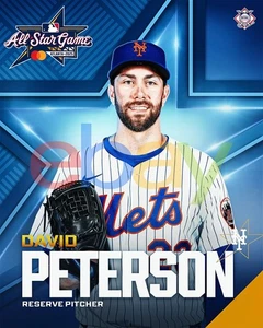 Foto de béisbol de David Peterson 2025 All Star Game Collage de los Mets de Nueva York 8x10 MLB - Imagen 1 de 1