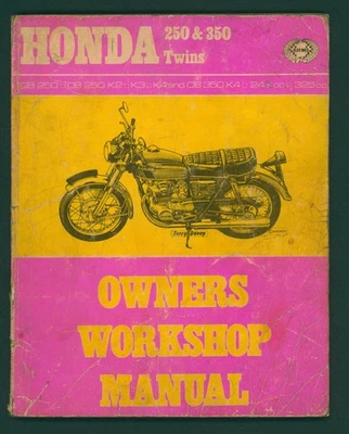Honda CB250 CB350 K4 (68-74) Haynes Shop Manual Book CB 250 350 K-Series FX11 - Image 1 of 4