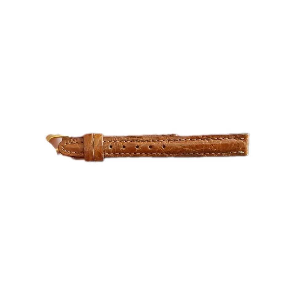 Correa de reloj vintage Hadley-Roma genuino cocodrilo 12R mantequilla de maní LS825 Foto 1 de 2