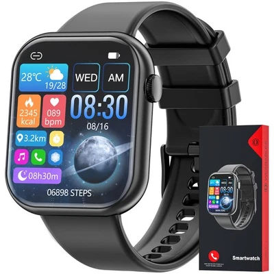1,85''HD-Bildschirm SmartWatch,Sportmodus Fitness Smart Watches für IOS Android - Bild 1 von 4