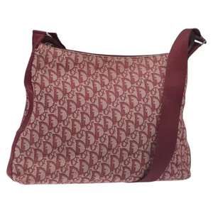 Christian Dior Trotter Canvas Shoulder Bag Red Silver Auth bs26930 - Picture 1 of 21