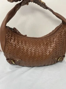 Vintage Cole Haan Heritage Jade Weave Handbag Brown - Picture 1 of 12