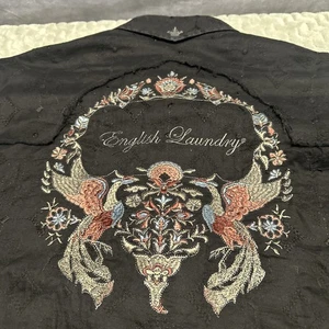 English Laundry Christopher Wicks handgenähtes Button Down Hemd schwarz XXL 2XL - Bild 1 von 9
