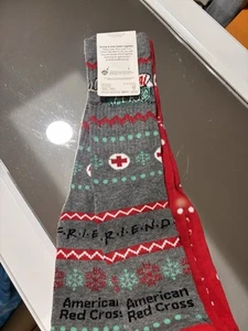 AMERICAN RED CROSS FRIENDS SOCKS 2 PAIR NEW WITH TAGS NWT HOLIDAY PROMOTION - Picture 1 of 2