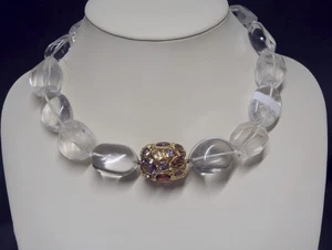 Wechselschließe aus 925/-Silber, goldplattiert mit Citrin & Amethyst - Bild 1 von 4