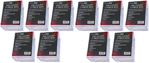 10 Ultra Pro 250 Count Clear 2-Piece Card Storage Boxes Case Sport Trading Slide - Picture 1 of 6