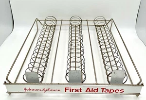 Vintage 50s JOHNSON & JOHNSON Drug Store Counter First Aid Tapes Display Rack - Picture 1 of 6