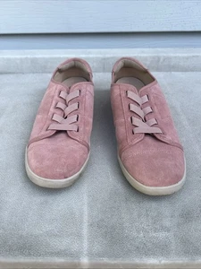 Vionic Shoes Womens Size 9.5 Pink Jean Suede Casual Sneakers Slip On Lightweight - Picture 1 of 9