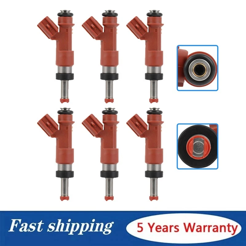 6 inyectores de combustible para Toyota Avalon 3,5 L 2005 2006 2007 2008 2009 2010 2011 2012 Foto 1 de 4