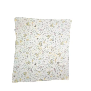 Vintage Baumwolle Flanell Baby Empfangsdecke Kinderzimmer Reimmuster 30x30 LESEN - Bild 1 von 10