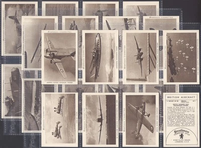 STRATHMORE-FULL SET- BRITISH AIRCRAFT 1938 (M25 CARDS) EXCELLENT - Image 1 of 4
