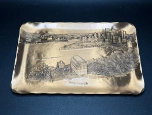 9"x6" Wendell August Forge Pittsburgh Skyline Placa de Bronce Estadio Tres Ríos - Imagen 1 de 10
