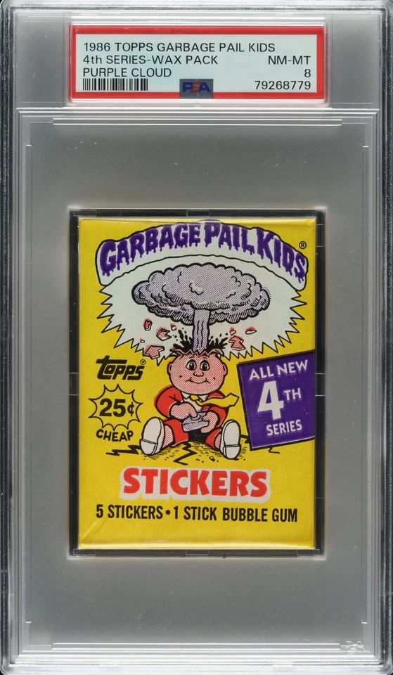1986 Garbage Pail kids 4th Series Wax Pack PSA 8 (Nice) - Image 1 of 1