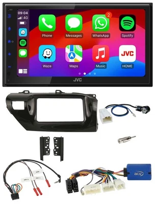 JVC Bluetooth 2DIN Lenkrad DAB USB Autoradio für Toyota Hilux 2015-2020 - Bild 1 von 4