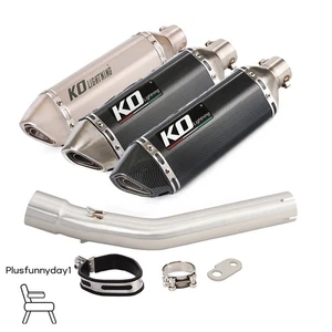 For Yamaha Tenere 700 XTZ07 2019-2025 Exhaust Tips Mid Link Pipe Muffler Escape - Picture 1 of 14