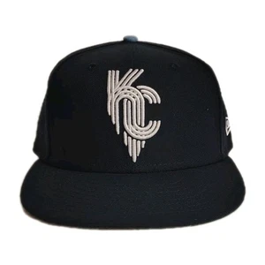 Gorra New Era Kansas City Royals 59FIFTY ajustada 7 3/8 azul marino nueva con etiquetas - Imagen 1 de 7