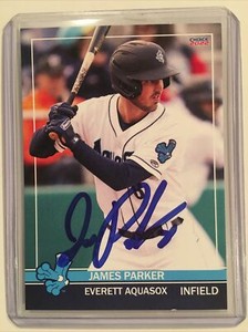 James Parker Everett Aquasox 2022 Autographed Card Seattle Mariners Signed
