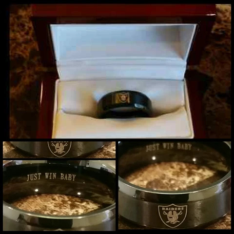 OAKLAND RAIDERS BLACK RING Cover