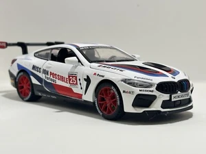 1: 32 BMW M8 GTE Alloy Car Model High Simulation Diecasts Sound and Light White - Picture 1 of 15