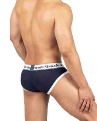 PRIVATE STRUCTURE Briefs Classic Mid-Waist Mini Brief Vintage Navy 4529 55 - Image 1 of 4