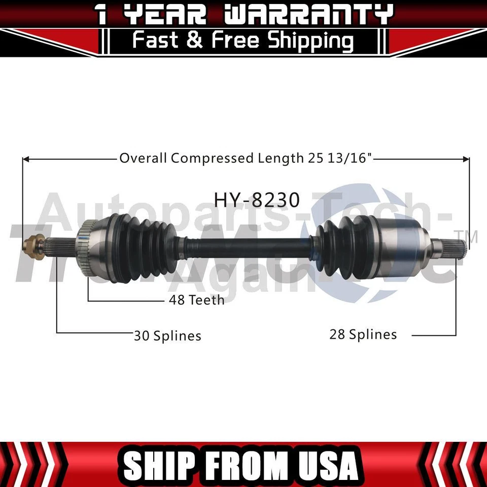 Eixo dianteiro driver CV junta eixo se encaixa 2012 2013 2014 2015 2016 Hyundai Azera - Imagem 1 de 1