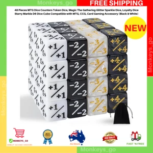 48 Pieces MTG Dice Counters Token Dice, the Gathering Glitter Sparkle Dice, Loya - Picture 1 of 10
